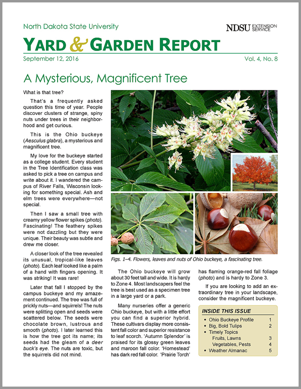 NDSU Yard & Garden Report for September 12, 2016