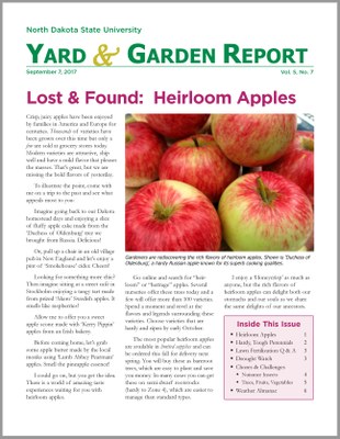 NDSU Yard & Garden Report for September 7, 2017