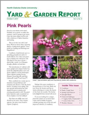 NDSU Yard & Garden Report for October 7, 2017