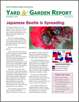 NDSU Yard & Garden Report for November 2, 2017