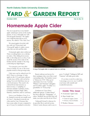 NDSU Yard & Garden Report for October 2018