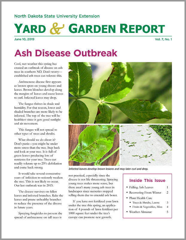 NDSU Yard & Garden Report for June 10, 2019