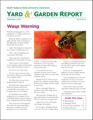 NDSU Yard & Garden Report for September 5, 2021