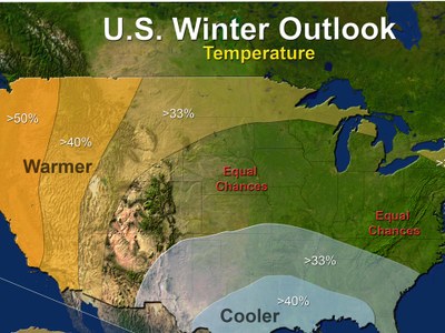 Winter weather outlook map for 2014-15