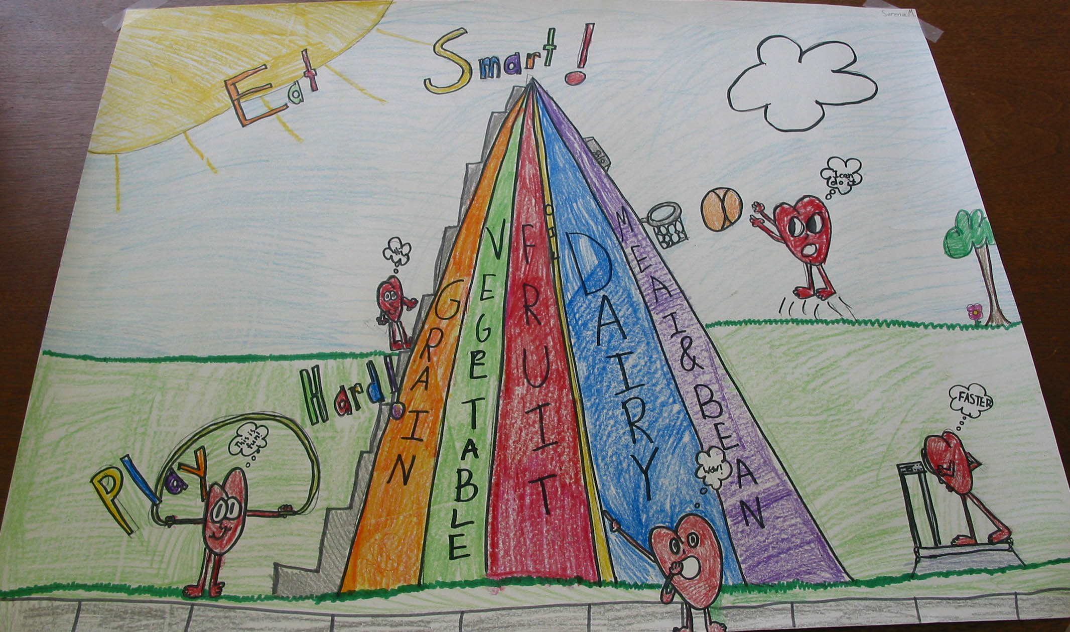 Serena Morlock of Jamestown won first place in the preteen division of this spring's ""Eat Smart. Play Hard."" poster constest.