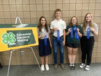 First Place Senior Team: Cass County Pictured left to right: Grace Burchill, Jack Kram, Greta Olsen and Nora Severance