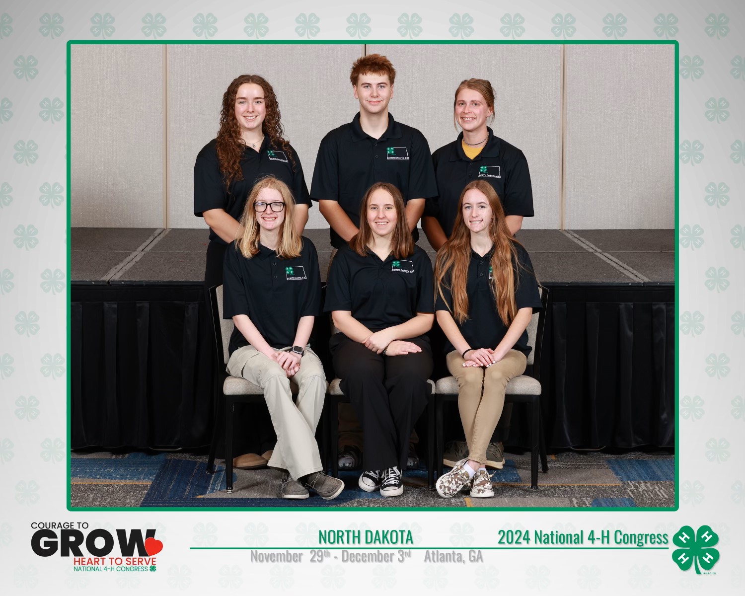 Pictured, from left: (top) Elsa Axtman, Fargo; Preston Emerson, Pembina; Hannah Nordby, Amidon; (bottom) Bryanna Brudwick, Crosby; Grace Goettle, Mandan; Bianca Brudwick, Crosby. (NDSU photo)