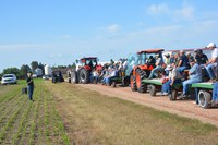 Topics at the NDSU Williston Research Extension Center field day include upcoming pulse breeding releases, trial results, weed control updates, and variety of horticulture and irrigation topics. (NDSU photo)