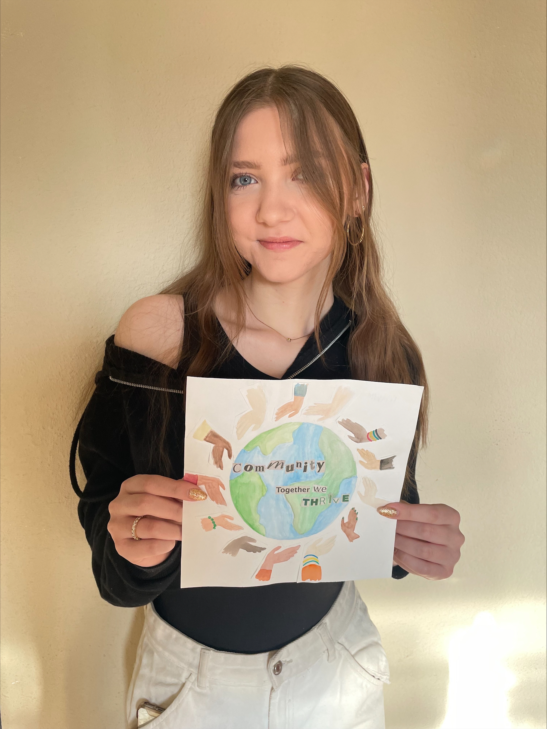 Matayia Thompsen of Barnes County North Public School in Wimbledon placed first in the Healthy Decision Making art contest. (NDSU photo)