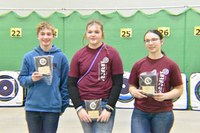 The Morton County senior freestyle team placed first in the state. Pictured are, from left, Landon Mosset, Kacia Berg and Natasha Roder. Not pictured is Preston Miller. (NDSU photo)