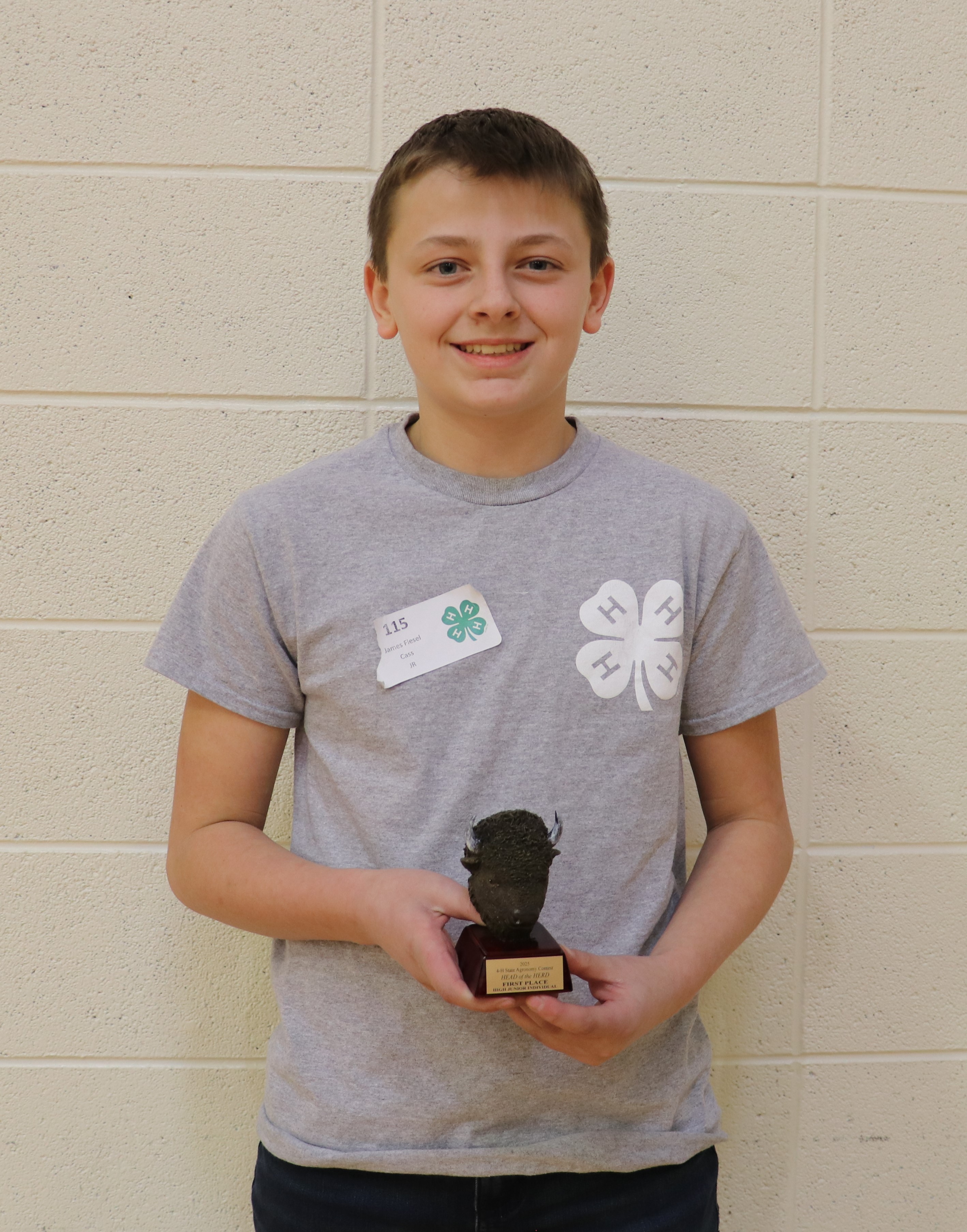 James Fiesel won the Head of the Herd Award, scoring 758 points in the junior division. (NDSU photo)